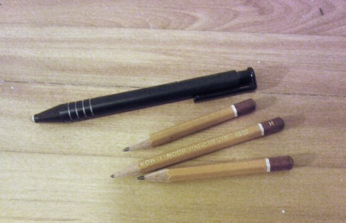 Running out of...pencil.