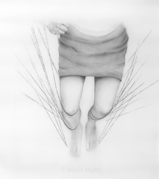 Break, 36 x 40” unframed, Pencil on Mylar