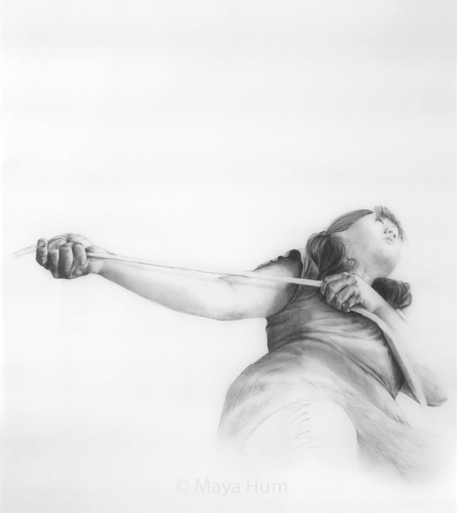 Carry Forward, 36 x 40” unframed, Pencil on Mylar
