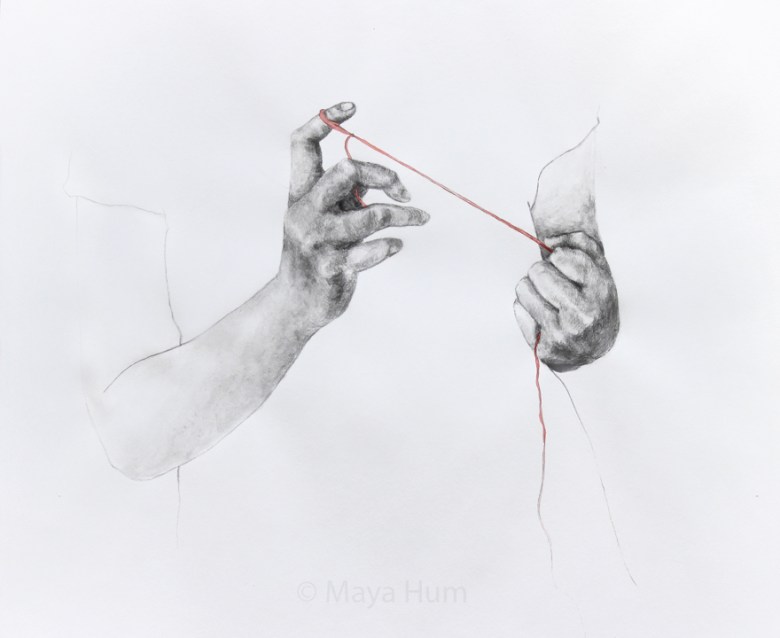 Remember, 20x16" framed, mixed-meda on paper