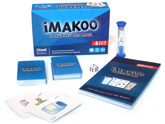 IMAKOO (boxed Card game) - Employer: Groupe Nestor. Adobe Illustrator CS4, 2010