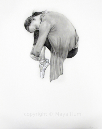 Pause I, Graphite on Mylar, 15x19" 2012