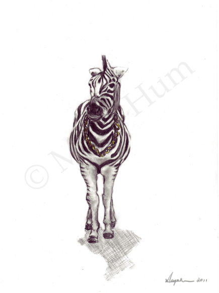 Mr. Z - Graphite and Acrylic on Mylar, 2011 - SOLD