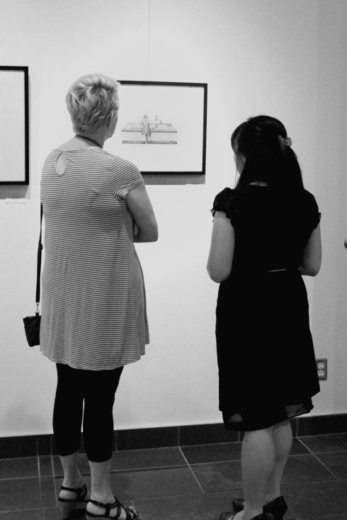 Evoking worlds solo exhibit opening by Maya Hum 2016